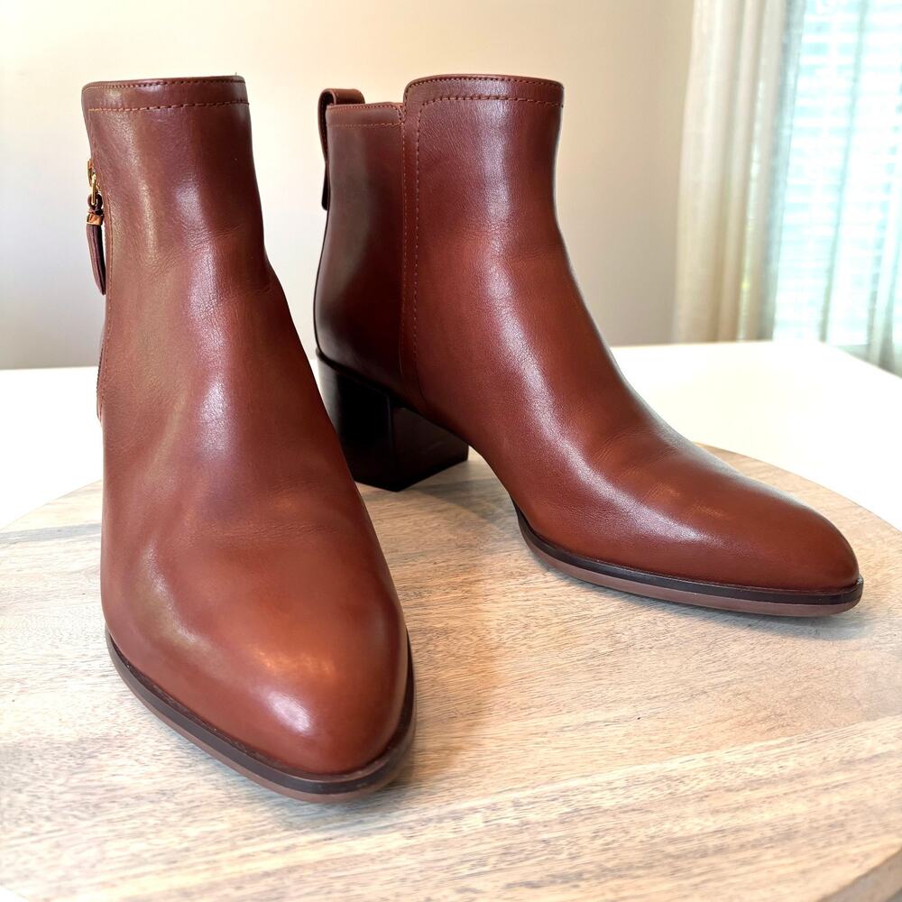 Cole Haan Haisley Grand 360 Brown Leather Ankle Booties Boots Women's 10 B 10B